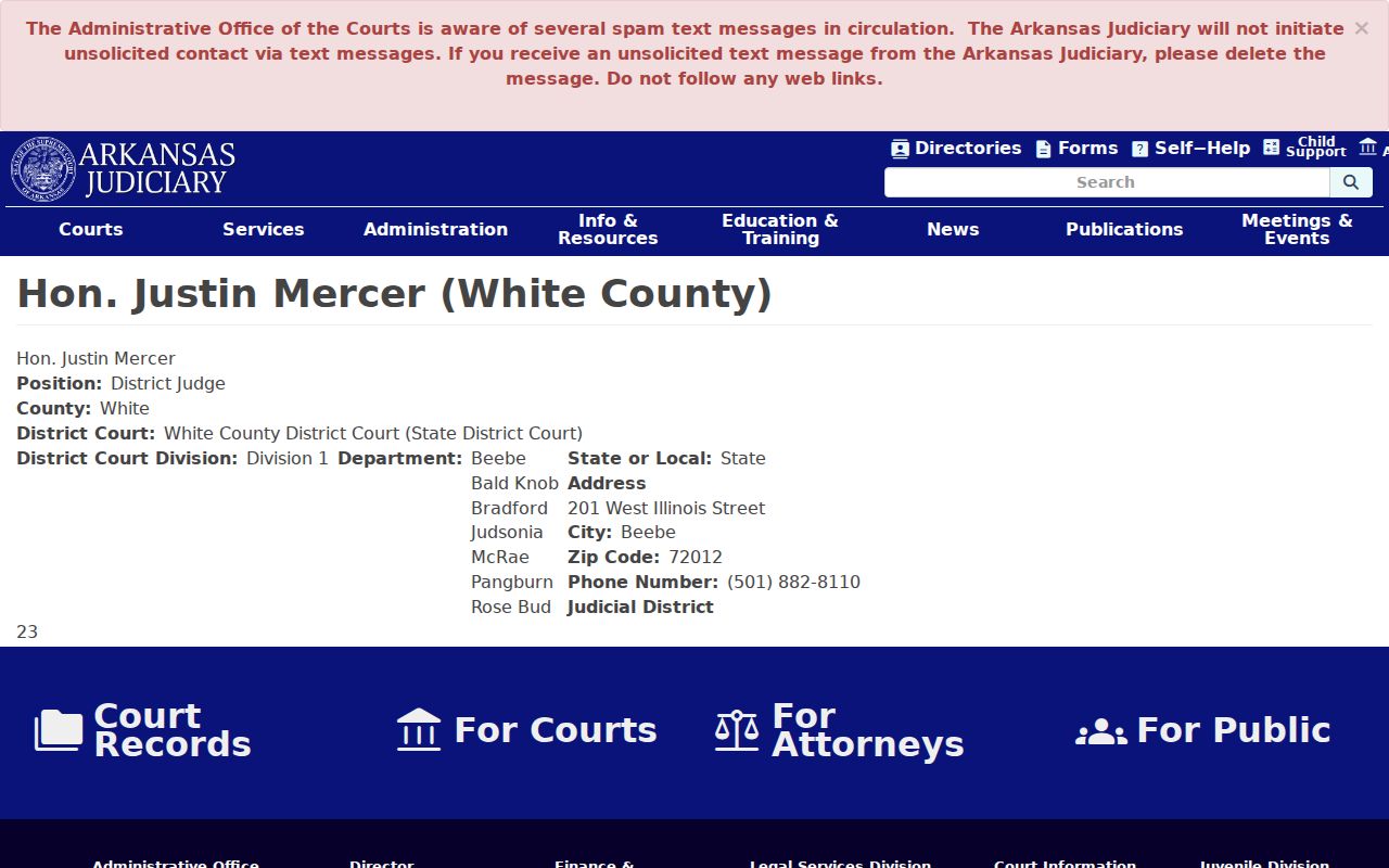 Beebe court records and District Court Division 1 coverage